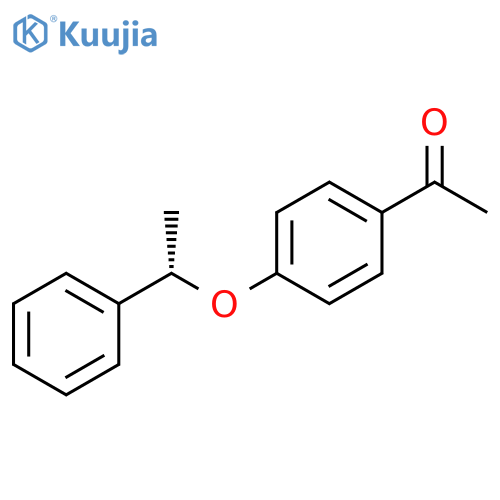 Ethanone, 1-[4-[(1S)-1-phenylethoxy]phenyl]- structure