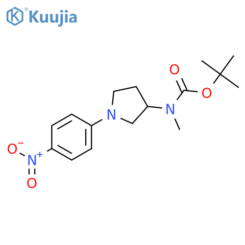 tert-Butyl methyl(1-(4-nitrophenyl)pyrrolidin-3-yl)carbamate structure