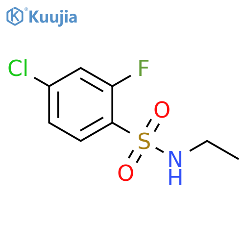 4-chloro-N-ethyl-2-fluorobenzene-1-sulfonamide structure