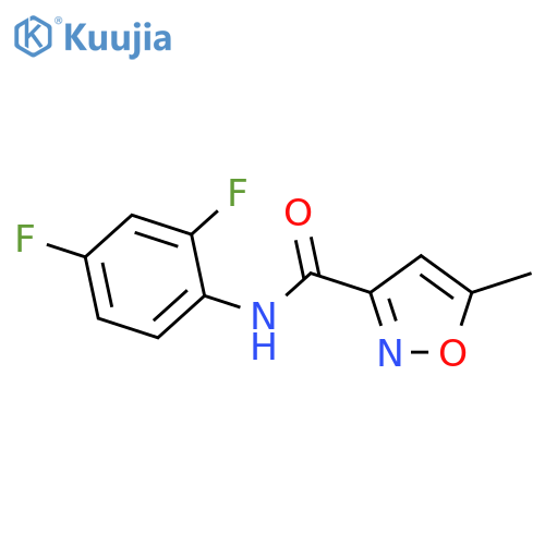 N-(2,4-difluorophenyl)-5-methyl-1,2-oxazole-3-carboxamide structure