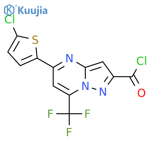 5-(5-Chloro-2-thienyl)-7-(trifluoromethyl)-pyrazolo1,5-apyrimidine-2-carbonyl Chloride structure