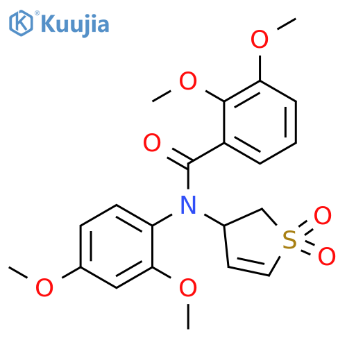 N-(2,4-dimethoxyphenyl)-N-(1,1-dioxo-2,3-dihydro-1lambda6-thiophen-3-yl)-2,3-dimethoxybenzamide structure