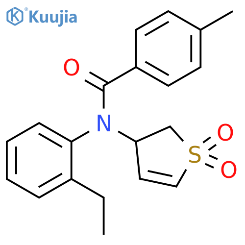 N-(1,1-dioxo-2,3-dihydro-1lambda6-thiophen-3-yl)-N-(2-ethylphenyl)-4-methylbenzamide structure