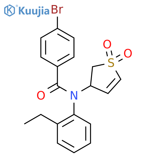 4-bromo-N-(1,1-dioxo-2,3-dihydro-1lambda6-thiophen-3-yl)-N-(2-ethylphenyl)benzamide structure
