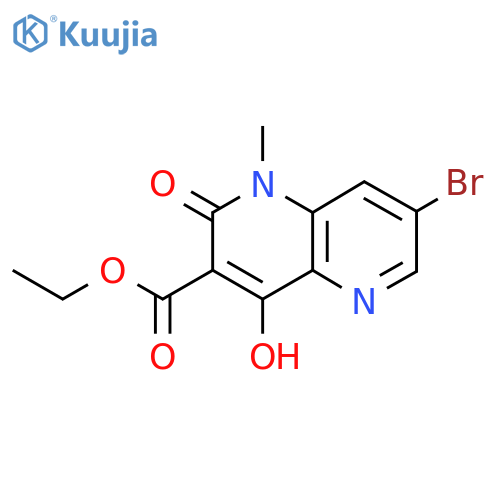 Ethyl 7-bromo-4-hydroxy-1-methyl-2-oxo-1,2-dihydro-1,5-naphthyridine-3-carboxylate structure