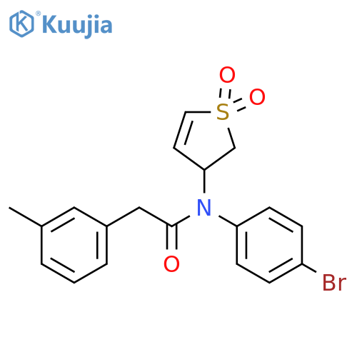 N-(4-bromophenyl)-N-(1,1-dioxo-2,3-dihydro-1lambda6-thiophen-3-yl)-2-(3-methylphenyl)acetamide structure