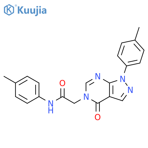 N-(4-methylphenyl)-2-1-(4-methylphenyl)-4-oxo-1H,4H,5H-pyrazolo3,4-dpyrimidin-5-ylacetamide structure