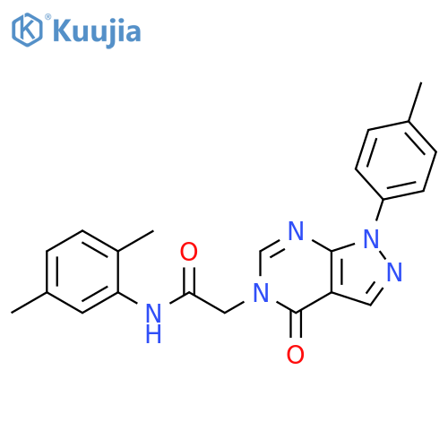 N-(2,5-dimethylphenyl)-2-1-(4-methylphenyl)-4-oxo-1H,4H,5H-pyrazolo3,4-dpyrimidin-5-ylacetamide structure