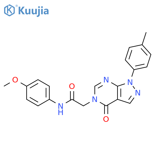 N-(4-methoxyphenyl)-2-1-(4-methylphenyl)-4-oxo-1H,4H,5H-pyrazolo3,4-dpyrimidin-5-ylacetamide structure
