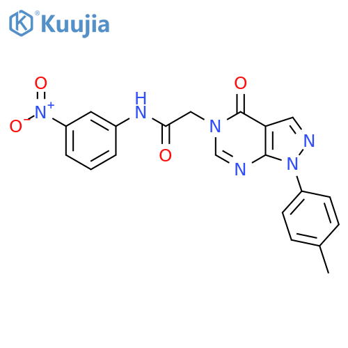 2-1-(4-methylphenyl)-4-oxo-1H,4H,5H-pyrazolo3,4-dpyrimidin-5-yl-N-(3-nitrophenyl)acetamide structure