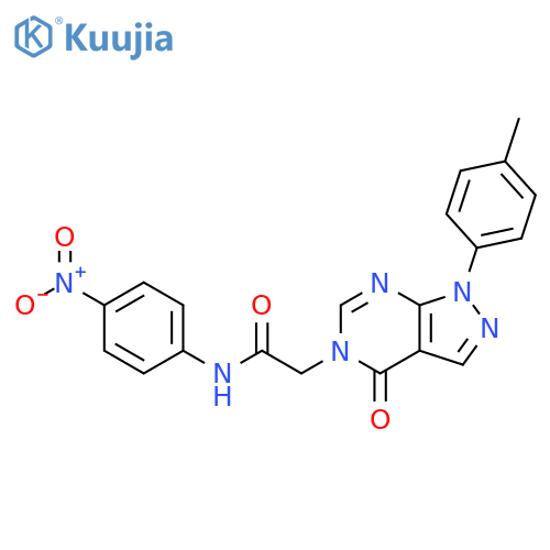 2-1-(4-methylphenyl)-4-oxo-1H,4H,5H-pyrazolo3,4-dpyrimidin-5-yl-N-(4-nitrophenyl)acetamide structure
