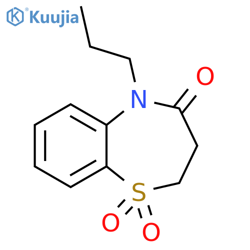 5-propyl-2,3,4,5-tetrahydro-1lambda6,5-benzothiazepine-1,1,4-trione structure
