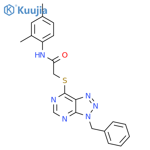 2-({3-benzyl-3H-1,2,3triazolo4,5-dpyrimidin-7-yl}sulfanyl)-N-(2,4-dimethylphenyl)acetamide structure