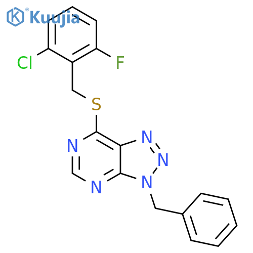 3-benzyl-7-{(2-chloro-6-fluorophenyl)methylsulfanyl}-3H-1,2,3triazolo4,5-dpyrimidine structure
