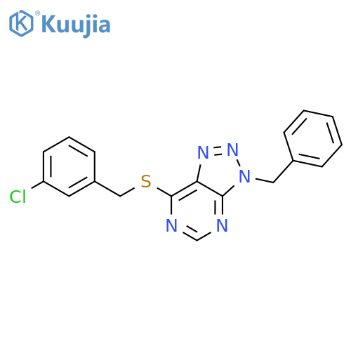 3-benzyl-7-{(3-chlorophenyl)methylsulfanyl}-3H-1,2,3triazolo4,5-dpyrimidine structure