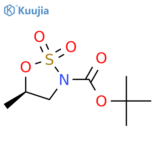 (r)-Tert-butyl 5-methyl-1,2,3-oxathiazolidine-3-carboxylate 2,2-dioxide structure