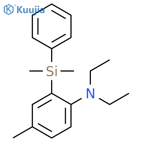 BENZENAMINE, 2-(DIMETHYLPHENYLSILYL)-N,N-DIETHYL-4-METHYL- structure