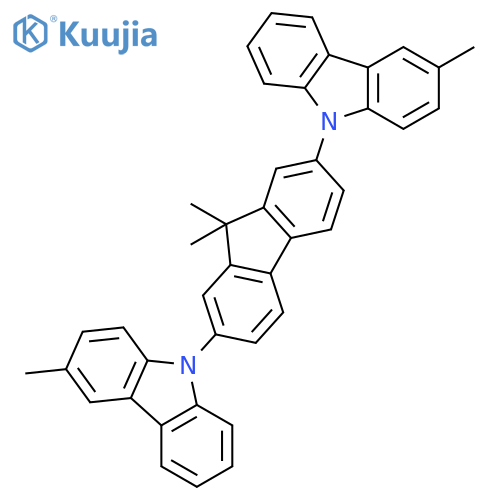 9H-Carbazole, 9,9'-(9,9-dimethyl-9H-fluorene-2,7-diyl)bis[3-methyl- structure