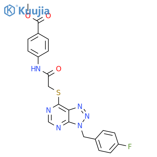 methyl 4-2-({3-(4-fluorophenyl)methyl-3H-1,2,3triazolo4,5-dpyrimidin-7-yl}sulfanyl)acetamidobenzoate structure