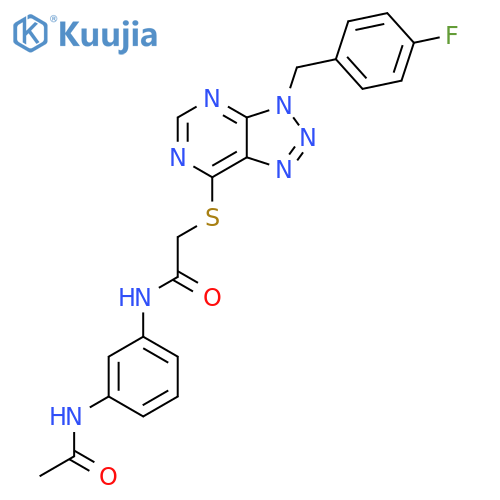 N-(3-acetamidophenyl)-2-({3-(4-fluorophenyl)methyl-3H-1,2,3triazolo4,5-dpyrimidin-7-yl}sulfanyl)acetamide structure