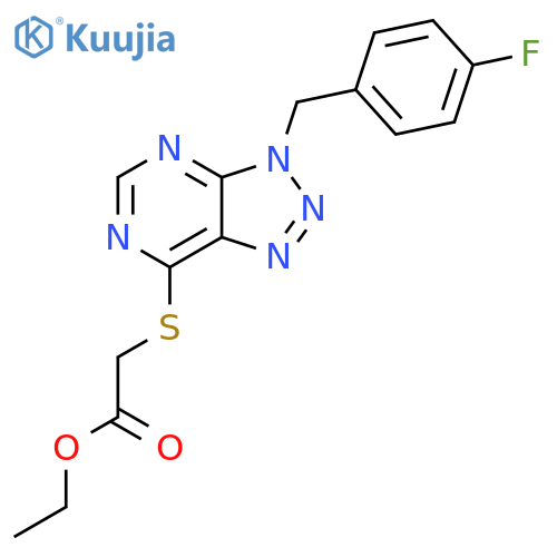 ethyl 2-({3-(4-fluorophenyl)methyl-3H-1,2,3triazolo4,5-dpyrimidin-7-yl}sulfanyl)acetate structure