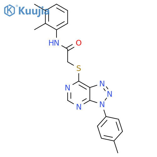 N-(2,3-dimethylphenyl)-2-{3-(4-methylphenyl)-3H-1,2,3triazolo4,5-dpyrimidin-7-ylsulfanyl}acetamide structure