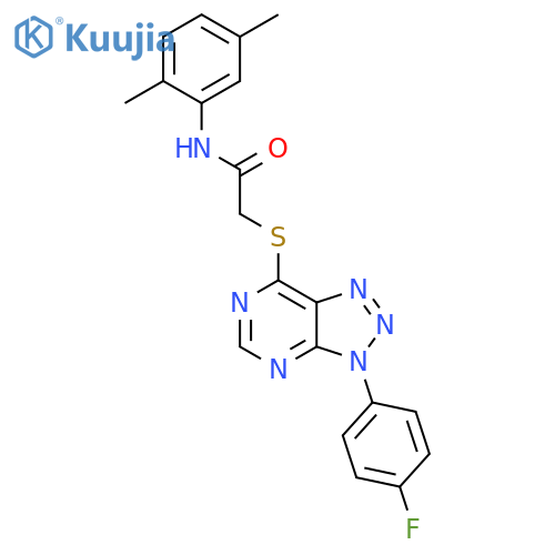 N-(2,5-dimethylphenyl)-2-{3-(4-fluorophenyl)-3H-1,2,3triazolo4,5-dpyrimidin-7-ylsulfanyl}acetamide structure
