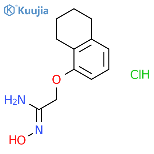 (1E)-N'-hydroxy-2-(5,6,7,8-tetrahydronaphthalen-1-yloxy)ethanimidamide hydrochloride (1:1) structure