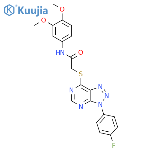 N-(3,4-dimethoxyphenyl)-2-{3-(4-fluorophenyl)-3H-1,2,3triazolo4,5-dpyrimidin-7-ylsulfanyl}acetamide structure