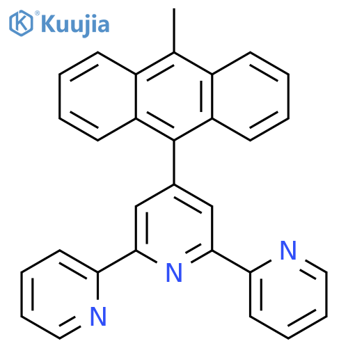 4-(10-Methylanthracen-9-yl)-2,6-dipyridin-2-ylpyridine structure