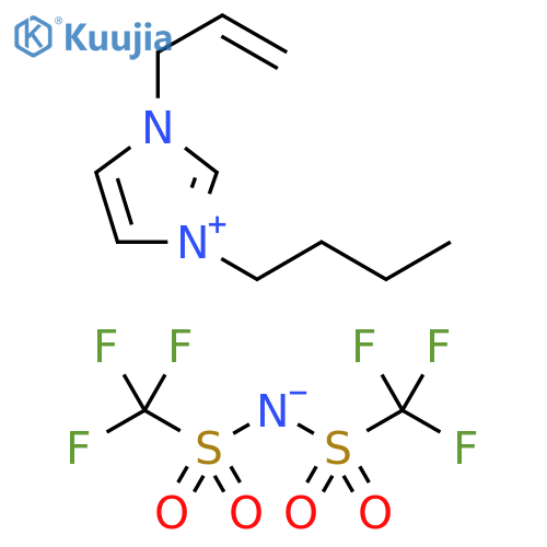 1-Allyl-3-butylimidazolium bis((trifluoromethyl)sulfonyl)imide structure