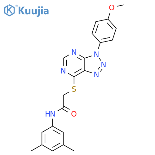 N-(3,5-dimethylphenyl)-2-{3-(4-methoxyphenyl)-3H-1,2,3triazolo4,5-dpyrimidin-7-ylsulfanyl}acetamide structure