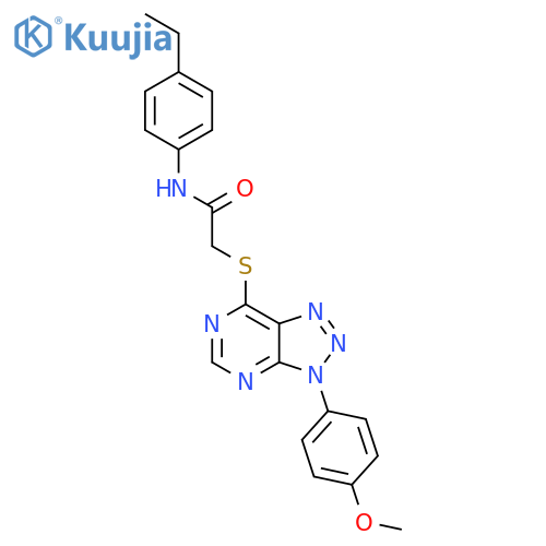N-(4-ethylphenyl)-2-{3-(4-methoxyphenyl)-3H-1,2,3triazolo4,5-dpyrimidin-7-ylsulfanyl}acetamide structure