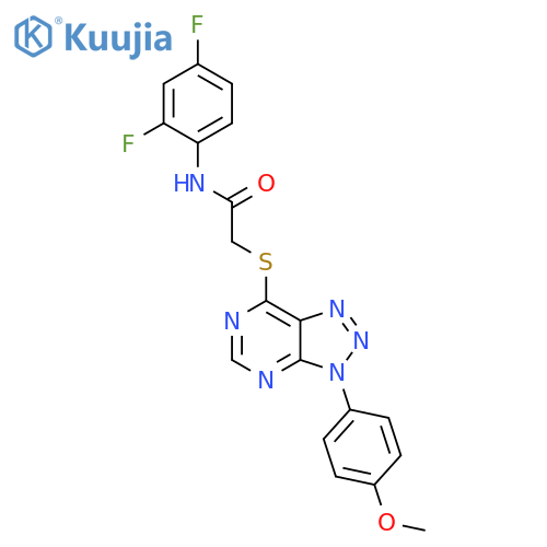 N-(2,4-difluorophenyl)-2-{3-(4-methoxyphenyl)-3H-1,2,3triazolo4,5-dpyrimidin-7-ylsulfanyl}acetamide structure