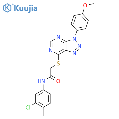 N-(3-chloro-4-methylphenyl)-2-{3-(4-methoxyphenyl)-3H-1,2,3triazolo4,5-dpyrimidin-7-ylsulfanyl}acetamide structure
