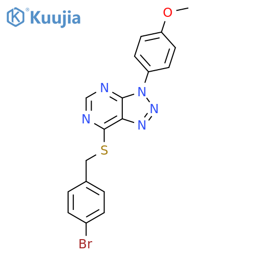 7-{(4-bromophenyl)methylsulfanyl}-3-(4-methoxyphenyl)-3H-1,2,3triazolo4,5-dpyrimidine structure