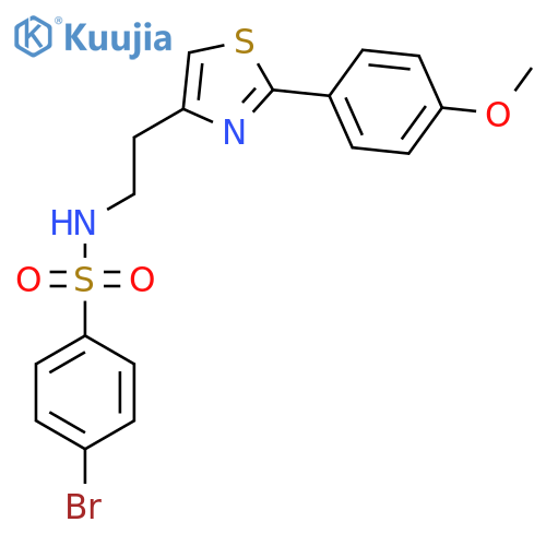 4-bromo-N-{2-2-(4-methoxyphenyl)-1,3-thiazol-4-ylethyl}benzene-1-sulfonamide structure