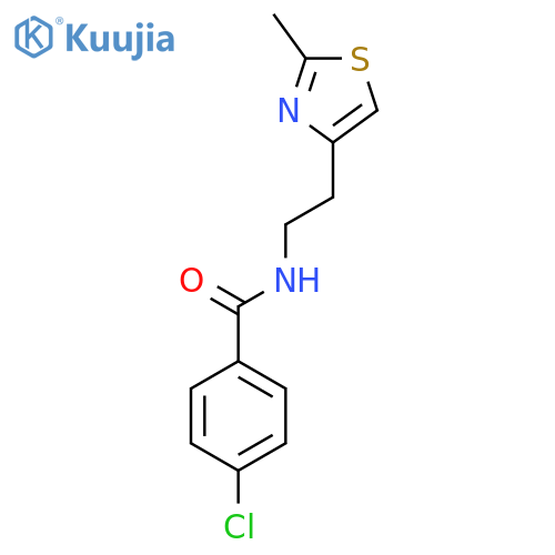 4-chloro-N-2-(2-methyl-1,3-thiazol-4-yl)ethylbenzamide structure