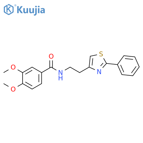 3,4-dimethoxy-N-2-(2-phenyl-1,3-thiazol-4-yl)ethylbenzamide structure