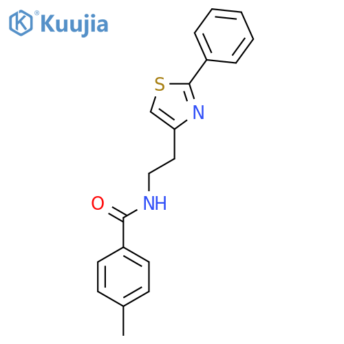 4-methyl-N-2-(2-phenyl-1,3-thiazol-4-yl)ethylbenzamide structure