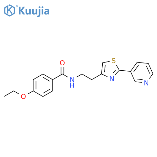 4-ethoxy-N-{2-2-(pyridin-3-yl)-1,3-thiazol-4-ylethyl}benzamide structure