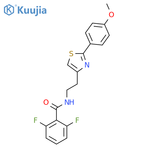 2,6-difluoro-N-{2-2-(4-methoxyphenyl)-1,3-thiazol-4-ylethyl}benzamide structure