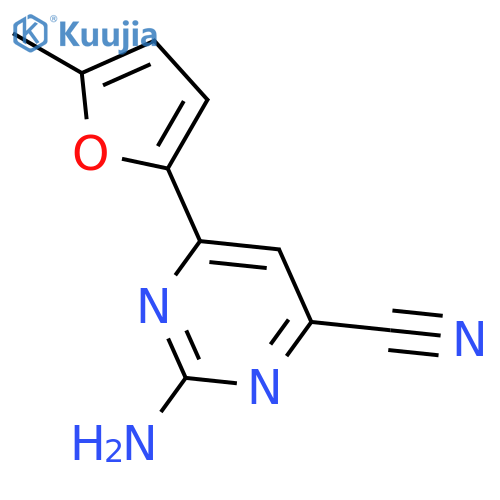 4-Pyrimidinecarbonitrile, 2-amino-6-(5-methyl-2-furanyl)- structure