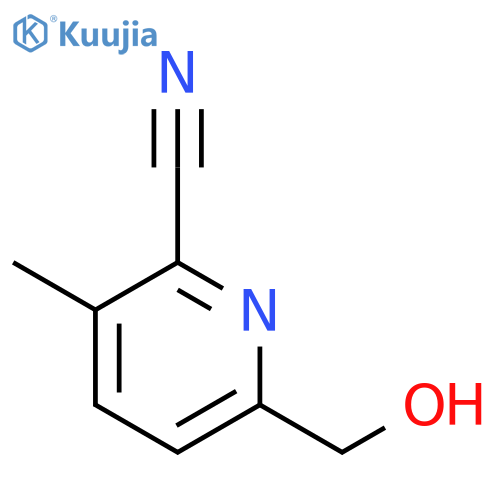 6-(hydroxymethyl)-3-methyl-2-Pyridinecarbonitrile structure