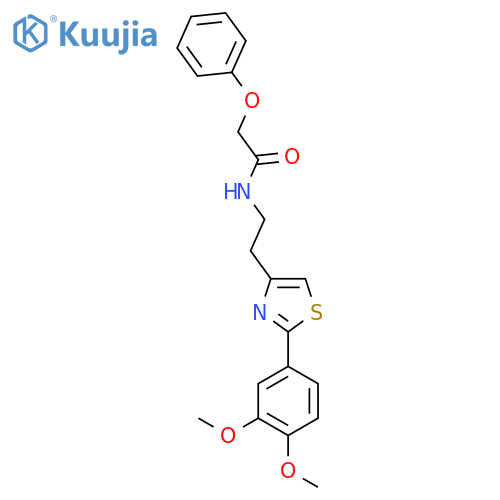 N-{2-2-(3,4-dimethoxyphenyl)-1,3-thiazol-4-ylethyl}-2-phenoxyacetamide structure