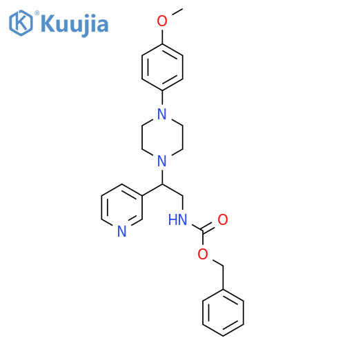 benzyl N-{2-4-(4-methoxyphenyl)piperazin-1-yl-2-(pyridin-3-yl)ethyl}carbamate structure
