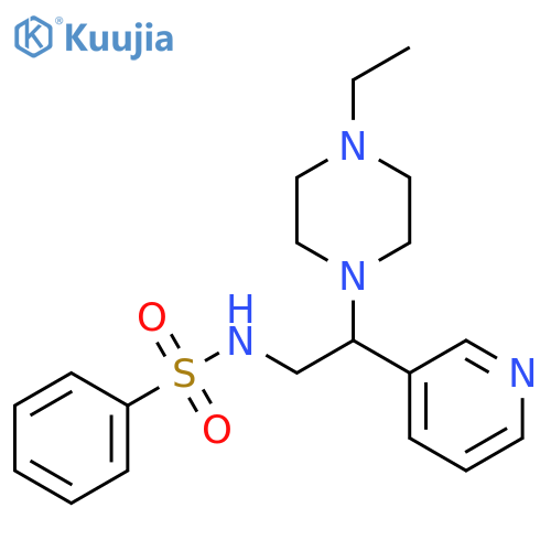 N-2-(4-ethylpiperazin-1-yl)-2-(pyridin-3-yl)ethylbenzenesulfonamide structure