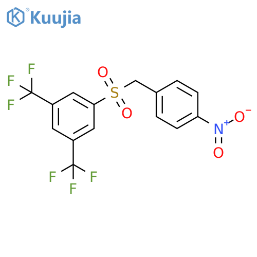 Benzene, 1-[[(4-nitrophenyl)methyl]sulfonyl]-3,5-bis(trifluoromethyl)- structure