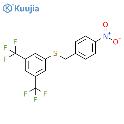 Benzene, 1-[[(4-nitrophenyl)methyl]thio]-3,5-bis(trifluoromethyl)- structure