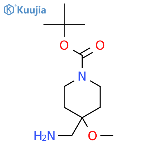 tert-butyl 4-(aminomethyl)-4-methoxypiperidine-1-carboxylate structure